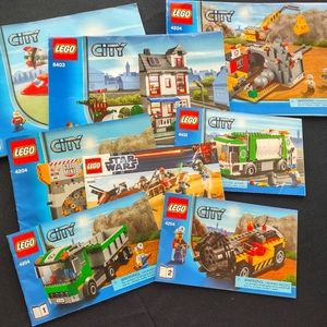 8 Lego instruction booklets